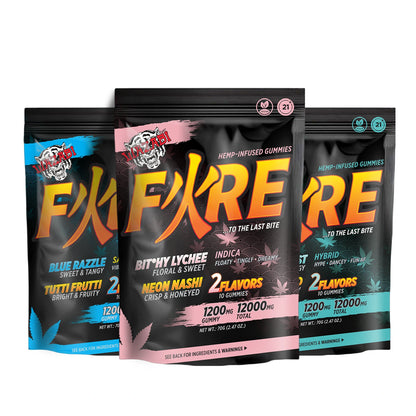 D9 FIRE GUMMIES 1200MG | 2 FLAVORS IN 1