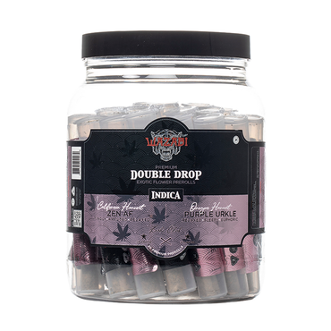 WAZABI EXOTICS DOUBLE DROP CALIFORNIA VS OREGON 1.5 GRAM PREROLLS 30/PK (2 IN 1 JAR)