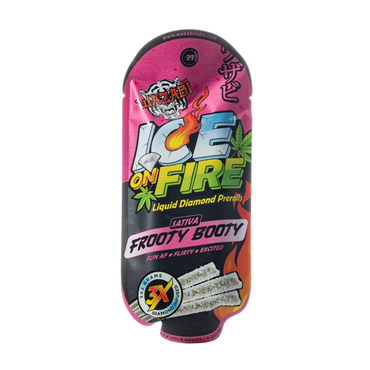 WAZABI EXOTICS 2G ICE ON FIRE LIQUID DIAMOND PREROLLS 3X5/PK