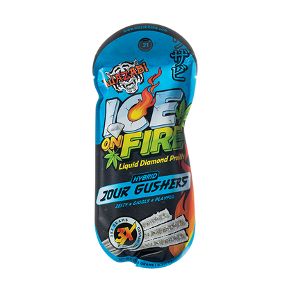 WAZABI EXOTICS 2G ICE ON FIRE LIQUID DIAMOND PREROLLS 3X5/PK