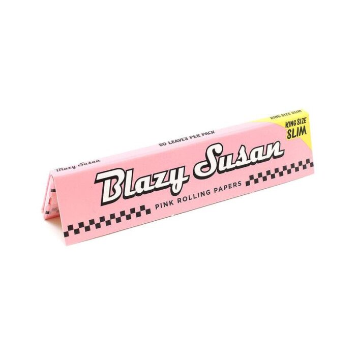 BLAZY SUSAN PINK PAPER - KING SIZE SLIM ROLLING PAPER (50 PER PACK) (6838949707968)